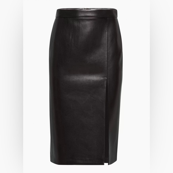 Aritzia Skirts Aritzia Wilfred Patio Midi Skirt Vegan Leather Size